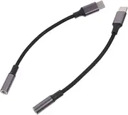 ZUNOXAZ 2Pcs C to Headphone Jack Adapter Durable Compatibility for Type C Devices for Music Calls