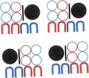 Generic Bright Easy to Set-up Ring Toss Game 36pcs Plastic Horseshoe Toys Perfect for Boys and Girls' Play