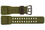 Genuine Casio 10570636 Watch Strap Green Camouflage fits GG-1000BTN GG 1000BTN