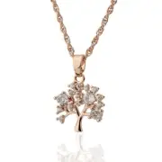 Women Cubic zirconia Necklace Tree Of Life Pendants Girls Fashion Necklaces 1Pc