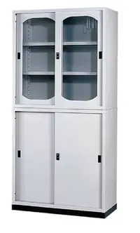 在飛比找Yahoo!奇摩拍賣優惠-高級鋼製鐵櫃 公文鐵櫃 上下3層式 鐵拉門公文鐵櫃（9）屏東