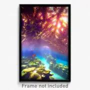 Pixel Art Poster - Brilliant Reef (8 Bit Psychedelic Trippy Video Game Print)