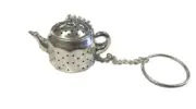 Antique Vintage Style Tea Strainer Infuser Teapot Shape Silver Plated