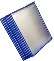 KALLORY Wall Mounted File Folder Document Pocket Document Hanging Rack Easels for Display School Files Hanging Holder File Holding Rack Wall Hanging Folder Paper Metal Blue