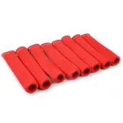 8x Red Spark Plug Wire Sheath Wire Boots Sleeve Heat Shield Cover For SBC BBC