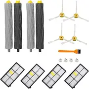 Replacement Kit for iRobot Roomba 800 900 Series 805 860 870 871 880 890 960 980 985 Vacuum Accessories with Main Brushes+Side Brushes+Screws+Filters+Small Brush