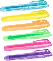 JEWEDECO 6Pcs Highlighter Pens Student Markers for Journaling Scrapbooking and Color Coding School Supplies for Drawing and Note Taking Smooth Writing with Chisel Tip