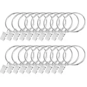20 Pcs Curtain Hook Shower Rings with Clips Drapery Hooks for Curtains
