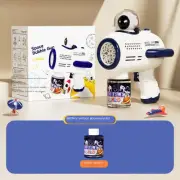 Automatic Machine Bubble Blowing Toy Handheld Blower With 50ml Bubble Liquid