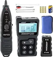 Network Cable Tester for LAN CAT5 CAT6, Ethernet Wire Tracker Network Scan Tool with PoE Testing, Length Test, NCV& Lamp.