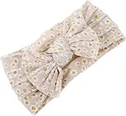 Toyvian Bow Knot Head Wrap Newborn Hair Bows Soft Turban for Non Slip Floral Headband for Photoshoots and Everyday Wear