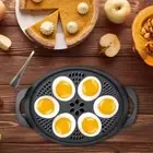 Oval Shaped Egg Boiler 6 Holes Eggs Steamer Mold Egg Poacher Breakfast