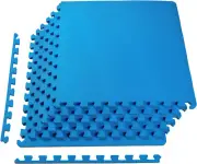 Fitvids Puzzle Exercise Mat with EVA Foam Interlocking Tiles for MMA, Exercise,