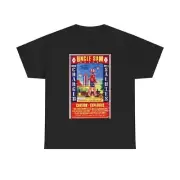 Vintage Uncle Sam Firecrackers Tee, Print Ad Patriotic Fourth of July Shirt,