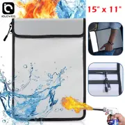 Large Fireproof Money Bag Fire Proof Document Pouch Waterproof Safe Cash Folder