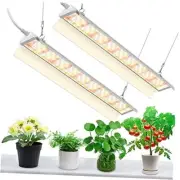 Grow Light (2×40W) Full Spectrum LED Grow Light, Linkable Sunlight 2FT 80W