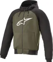 Alpinestars Chrome Sport, zip hoodie , color: Black/Light Green , size: S