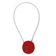 Combination Locks, 3 Digit Outdoor Waterproof Code Padlock (Red, 11.8-Inch)