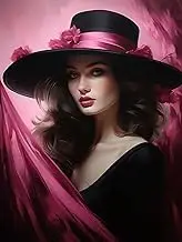 Reofrey DIY Diamond Art Kits for Adults Beauty, Woman Full Drill Round Rhinestone Diamond Art Accessories, Cross Stitch Embroidery Canvas for Crafts Home Wall Decor 30x40cm