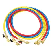 3 Pack 1/4 SAE Refrigerant Charging Hose 4.9ft 800 PSI 4000 PSI Manifold Gauge