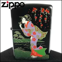 在飛比找PChome24h購物優惠-【ZIPPO】日系~本金蒔繪-江戶時代之風中女郎-傳統工藝加