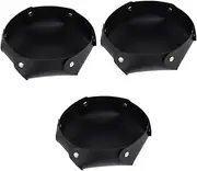 SAFIGLE 3pcs Collapsible Storage Box for Office Supplies Pu Dice Tray Portable Tray for Dice Mobile Phones Watches Keys Jewelry