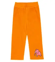 [Mini Rodini] Mini Rodini Embroidered velour sweatpants Y 10/11 orange