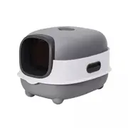 Large Leak-Proof Hooded Cat Litter Box with Scoop