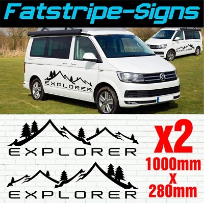 EXPLORER ADVENTURE STICKERS GRAPHICS DECALS CAMPERVAN MOTORHOME CARAVAN VAN