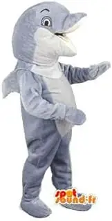 SpotSound Amazon mascot of Flipper, the dolphin - SpotSound Amazon gray dolphin costume