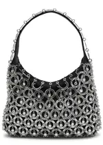 Rabanne Disc-embellished Satin top Handle bag - Silver ONE SIZE