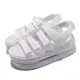 Nike 涼鞋 Wmns Icon Classic Sandal 女鞋 白 厚底 增高 魔鬼氈 雙層 休閒鞋 DH0223-100