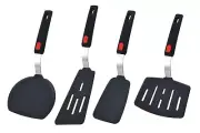 Silicone Spatula Turner, 4-Pack Spatulas 600°F Heat Resistant Set for Nonstic...
