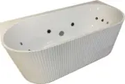 Mallorca Fluted 1500-1700*750mm 10 Jets Back to Wall Freestanding Spa Bath