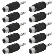 10 Pcs 3.5mm 1/8" Stereo Male to RCA Female Audio Adapter Converter Connector