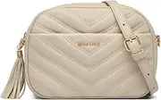 [Miss Lulu] Cross Body Bag for Women,Shoulder Bag for Women, Tassel Decoration, Classic, with Removable and Adjustable Shoulder Strap