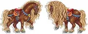 Horse on Plastic Canvas - Counted Cross-Stitch kit on The Plastic Canvas with 1 Pattern Double Sided. MP Studia