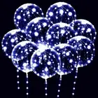 10 PACKS LED Bobo Balloons, Clear Light Up Balloons,Helium Glow Bubble Balloo...
