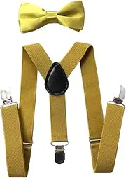 [FORLADY] Children Kids Braces Bow Tie Straps For Boys & Girls Bow Tie Strap Suit Baby Hanger Clips Braces For Kids Boys Girls