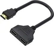 HDMI Splitter Adapter, HDMI Cable Splitter, 1080P HDMI Male to Dual HDMI Female, HDMI Splitter, 1080P Male to Dual Female, 1 to 2 Way HDMI Splitter Adapter Cable for HDTV, HD, LED, LCD Monitor