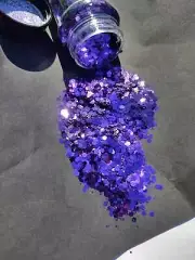 Bulk lot of 64 Purplelicious chunky polyester glitter mix in a shaker bottle!
