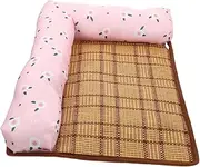 Milisten Non Slip Rattan Mat Nest for Summer Durable Cooling Dog Bed with Slip Design for Pet Comfort and Home Decoration for Indoor Outdoor Use