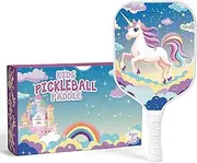Dany x Kevin Kids Pickleball Paddle for Ages 3–12 | Lightweight Fiberglass (0.37 lbs) | Small Grip for Easy Control | Fun Beginner Gift for Girls, Toddlers & Youth