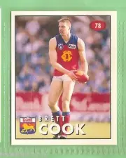 1996 AFL SELECT STICKER #78 BRETT COOK, FITZROY LIONS