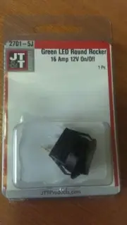 Green LED Rocker Round Switch 12V 16A On/Off