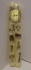 ROSALIND WALSHE Illustrated Tapered Dinner Candles Irish Theme ~ 2 NEW Candles
