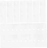 LOORGVEL 20pcs Heat Shield Glue Protector Templates Brush for Hair Extensions Hair Protection from Extension Pliers Micro Ring Hair Extensions Scalp Guards Transparent Pvc