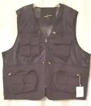 FLYGO Men's Vest Size XXXL Outdoor Mesh Quick Dri Multi-Pockets Hiking Fishing