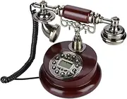 ﻿Antique Telephone, Retro Rotary Landline Phone Vintage Rotary Phone Retro Style Telephone Vintage Phone for Home Cafe Library Office Desk Decoration