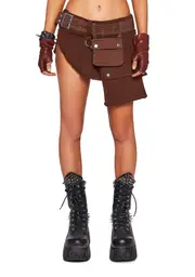 [Club Exx] Scorched Earth Utility Mini Skirt
